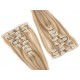 28 inch (70cm) Deluxe clip in human REMY hair - mixed blonde