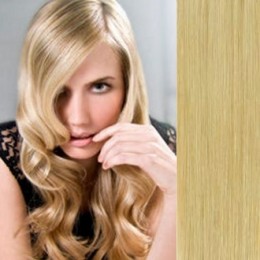 Clip in vlasy 43cm 100% lidské - REMY 70g – přírodní blond