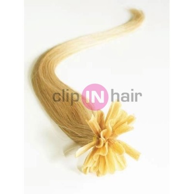 Vlasy evropského typu k prodlužování keratinem 40cm - přírodní blond