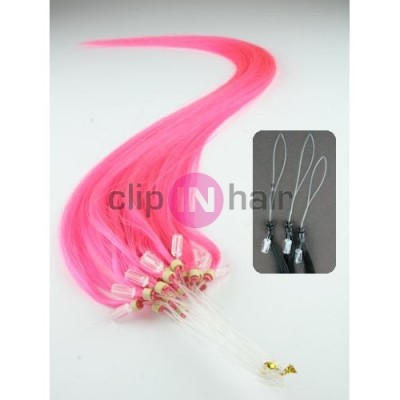 Vlasy pro metodu Micro Ring / Easy Loop / Easy Ring / Micro Loop 40cm – růžová